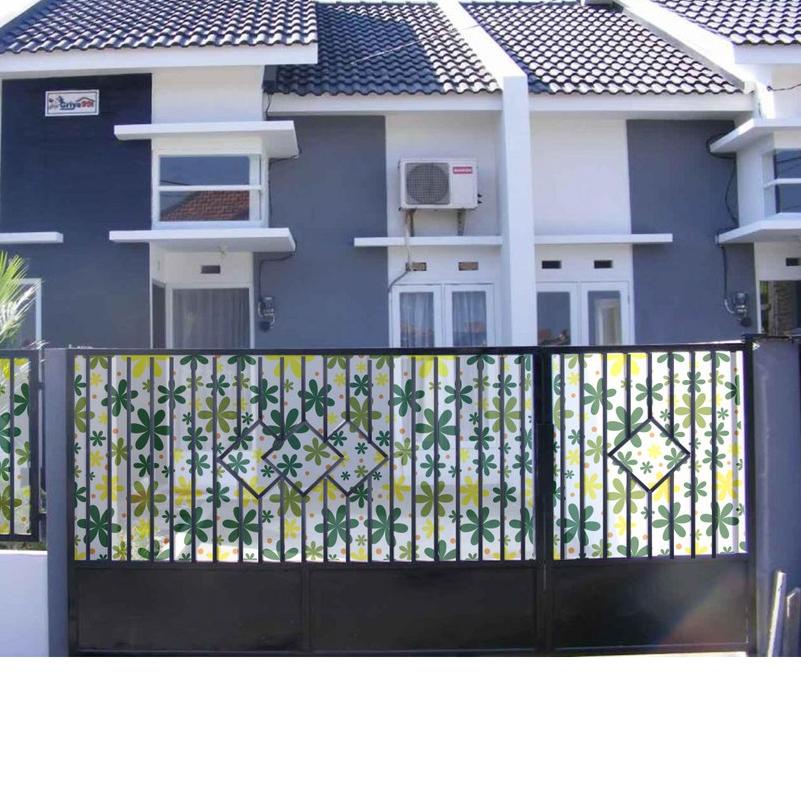 ➯ Fiber Penutup Pelapis Pagar Plastik Motif Bunga ☛
