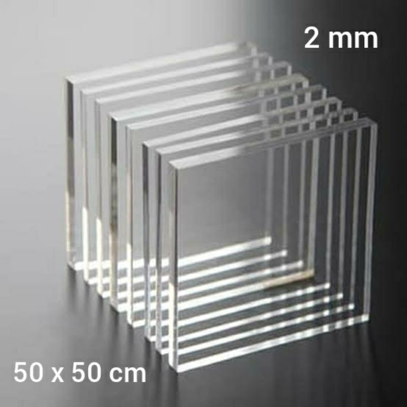 

Akrilik Bening 2mm 50 x 50 cm