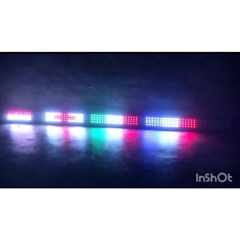 Led strobo wave animasi bendera 4 baris