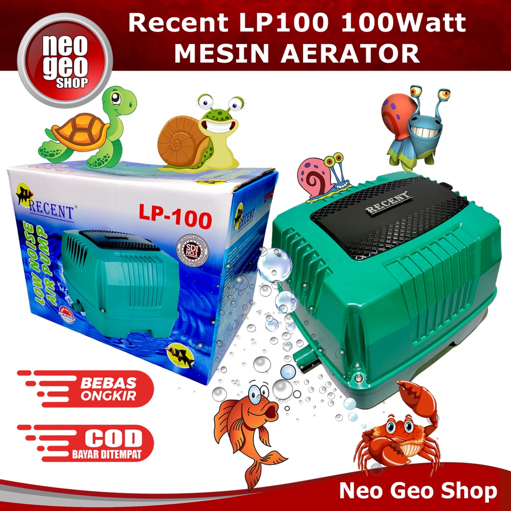 RECENT LP 100 LP100 Mesin Aerator Air Pump Blower Kolam Aquarium