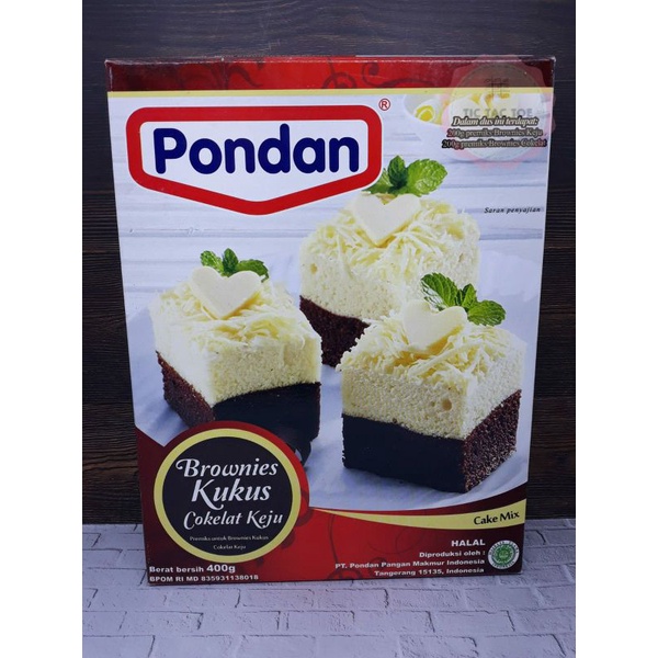 Pondan Brownies Kukus Coklat Keju 400gr / Pondan Brownies Kukus Coklat Keju / Brownies Kukus Instan