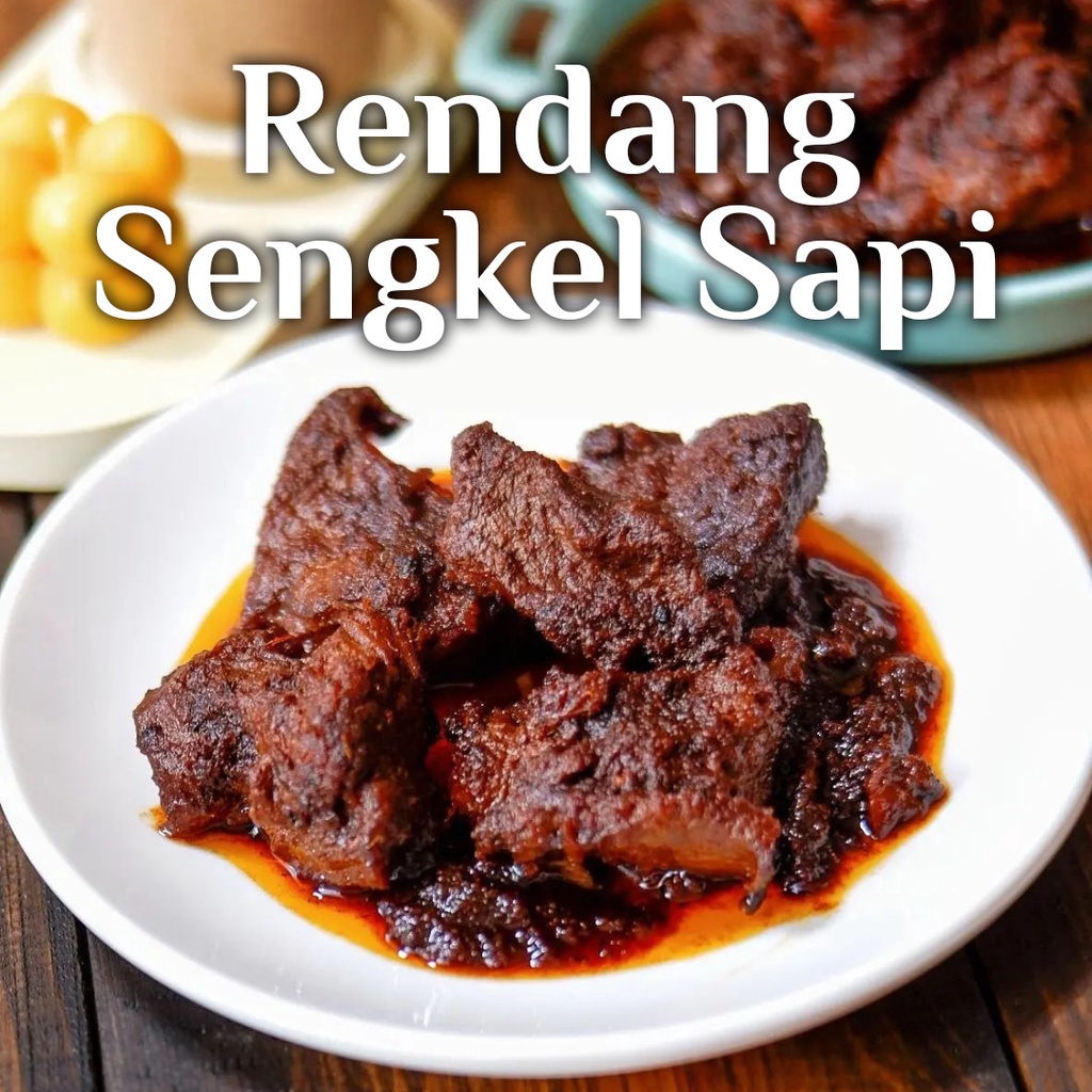 

Rendang Sengkel Sapi Asli Padang by ABANGKU Halal PIRT bumbu melimpah - siap kirim seIndonesia dan export keluar Indonesia