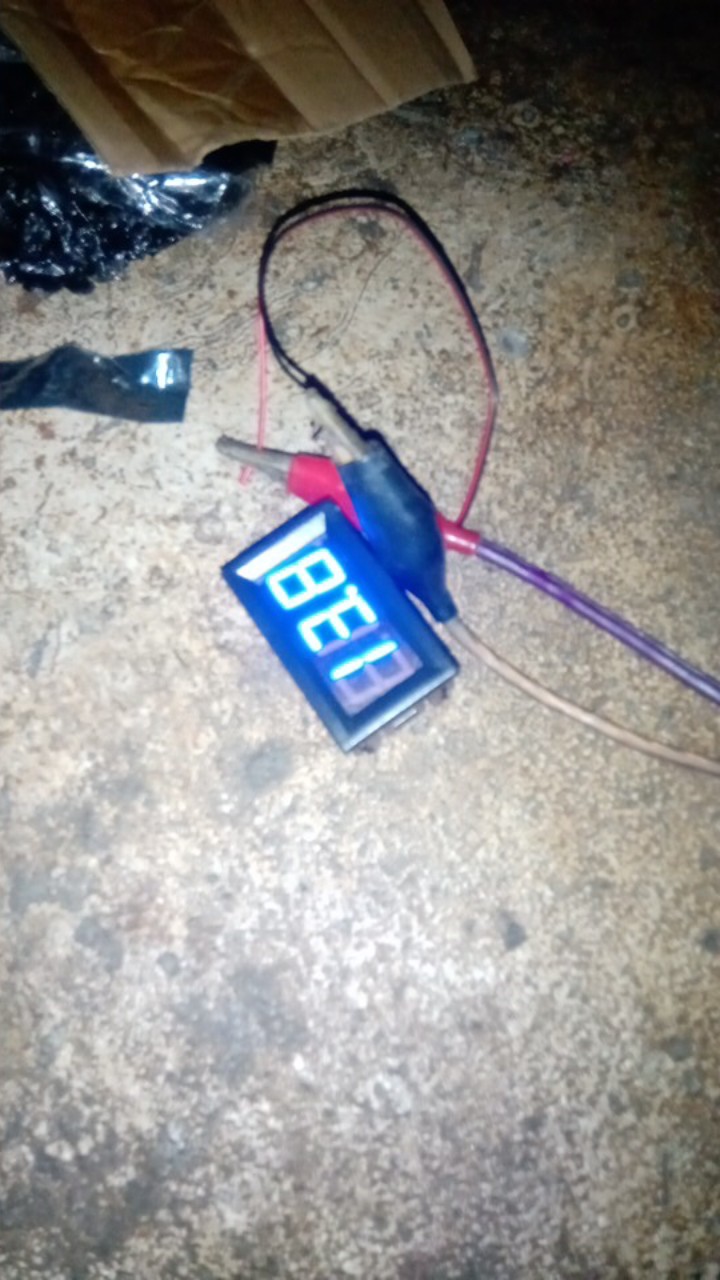 Voltmeter Digital 0.56 Dc 0-30v Dengan Frame 2 Kabel Warna Biru