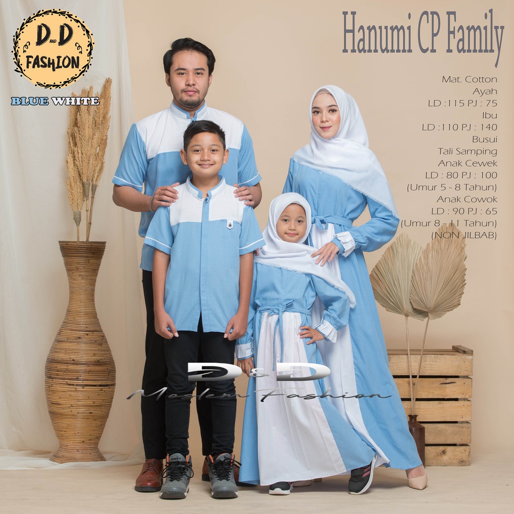 HANUMI BAJU COUPLE KELUARGA BAJU SARIMBIT BAJU LEBARAN FASHION MUSLIM HANUMI COUPLE FAMILY