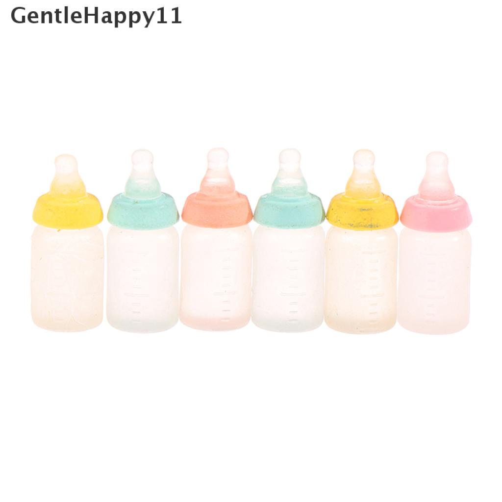 Gentlehappy 6Pcs Miniatur Botol Susu Bayi Skala 1: 12 Untuk Dekorasi Rumah Boneka