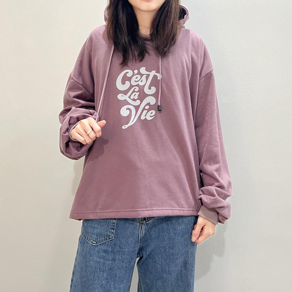 C EST LA VIE SWEATER HOODIE PRIA WANITA OVERSIZE SWITER HUDIE OVERSAIZ