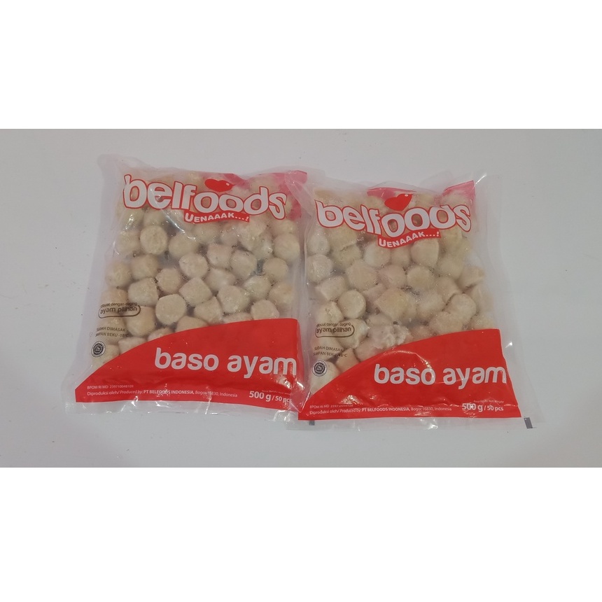 

belfoods bakso ayam 500gr isi 50