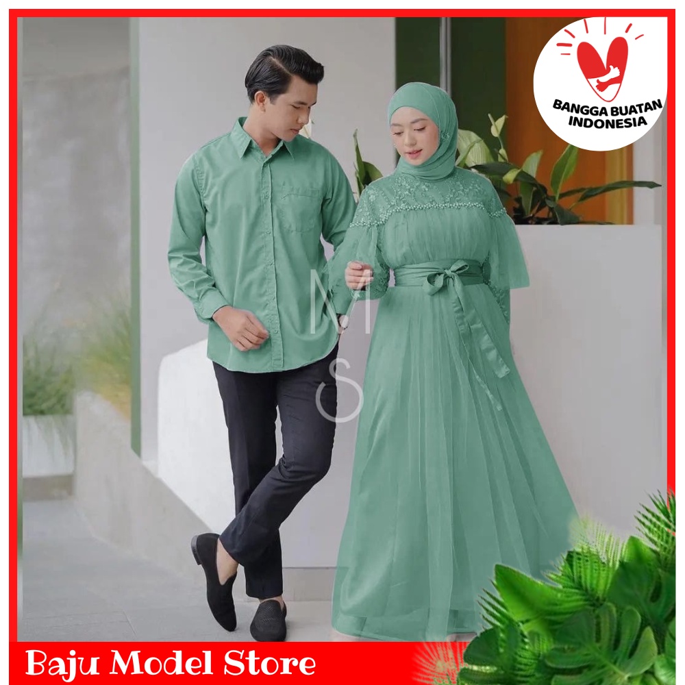 Baju Couple Pasangan Suami Istri Remaja Pria Wanita Muslim CP Keyzia Set Couple Tunangan Pesta Konda