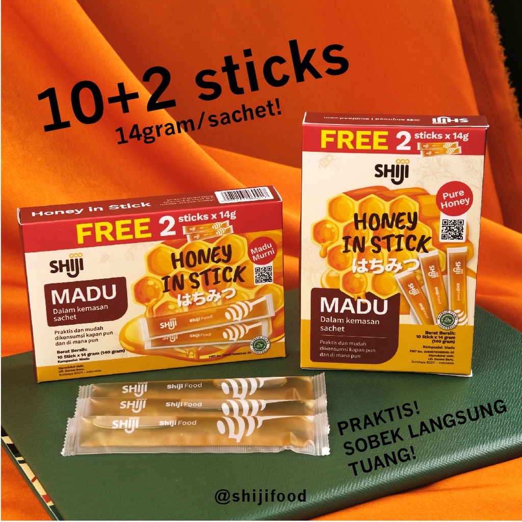 SHIJI Madu Sachet 140g - Honey In Stick - Madu Asli Murni - Halal