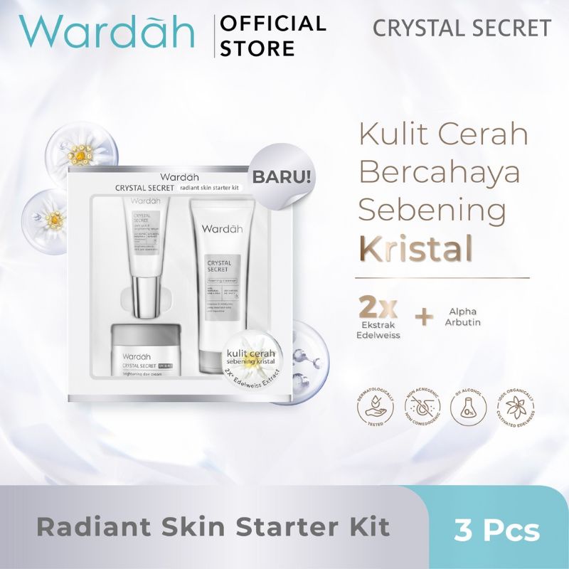 Wardah Crystal Secret Radiant Skin STARTER KIT (ISI 3PCS)