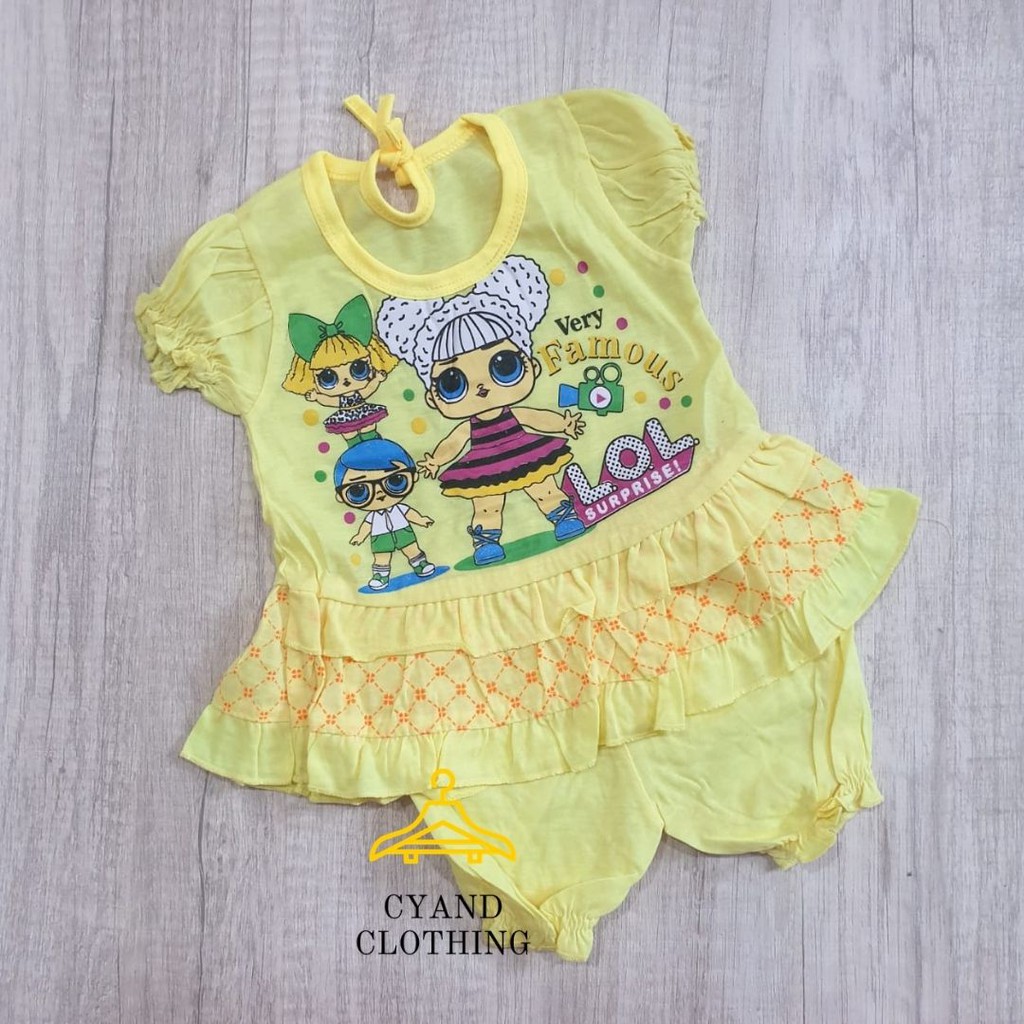 cyand clothing - setelan dress anak cewe bayi lucu motif LOL