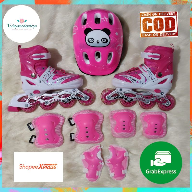 PROMO HEBOH !!! FULLSET LENGKAP SEPATU RODA ANAK / INLINE SKATE / SETTING BAJAJ PEMULA