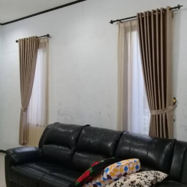 Gorden blackout polos coklat muda | Shopee Indonesia