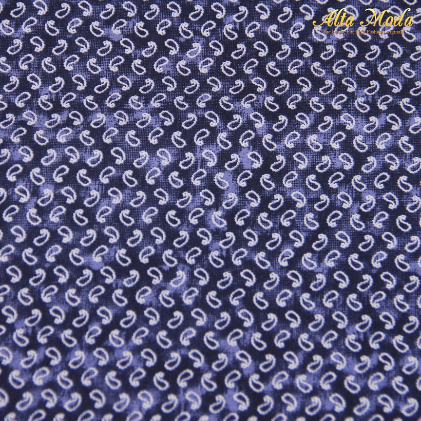 

Alta Moda Cotton Shirting Elektrik Blue Motif Putih (1M)