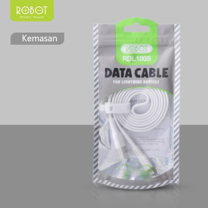 ROBOT Kabel Data RDL100S Iphone lightning 1M Data Cable Original - Garansi Resmi 1 Tahun