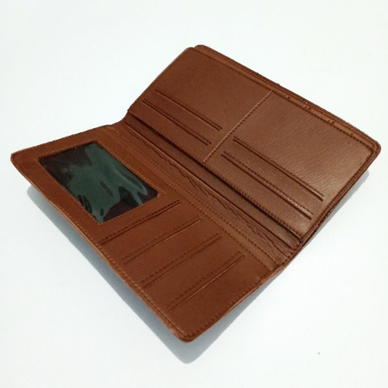 Promo termurah !! Dompet pria panjang bahan sintetis AMt02 pj//levis's coklat tua kancing