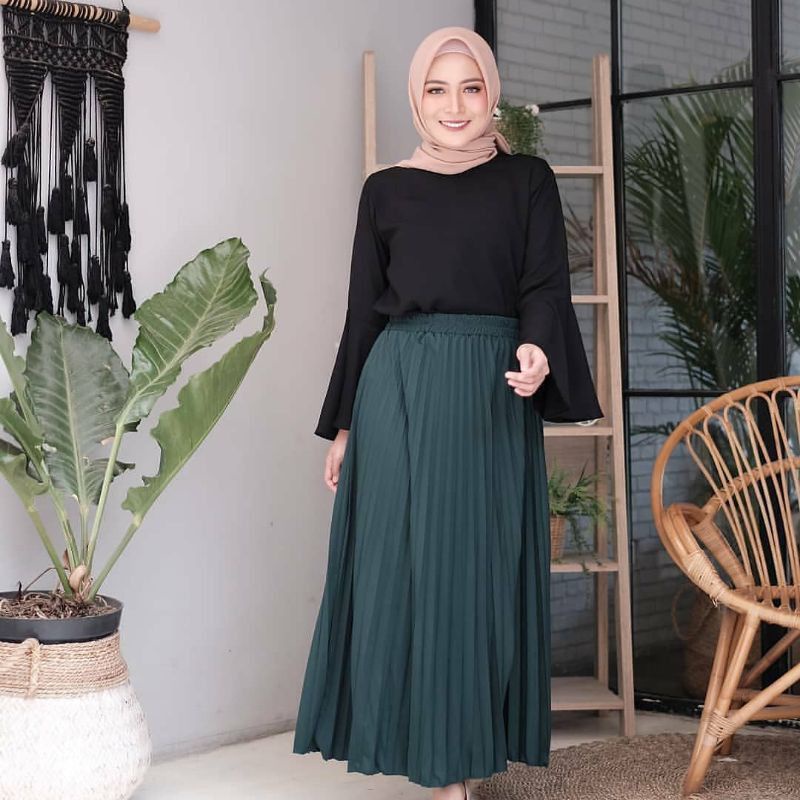 [LIPATAN BESAR] ROK PLISKET PREMIUM•••Rok plisket premium maxi skirt