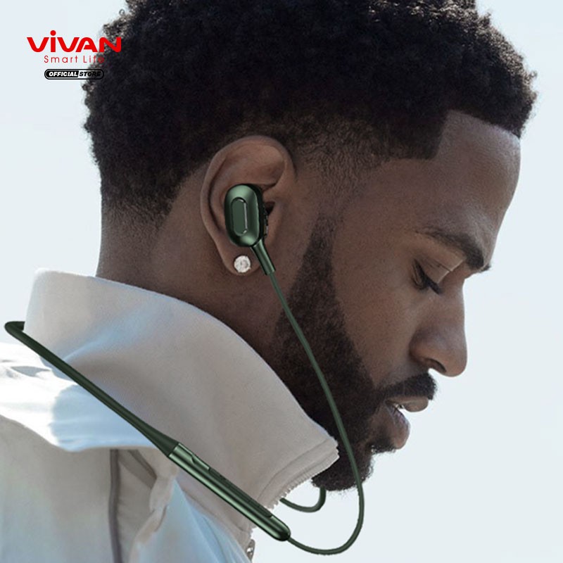 VIVAN Headset Bluetooth 5.0 Magnetic Bass Waterproof IPX4 Playtime 16 Jam Liberty N100 Garansi 1 Thn