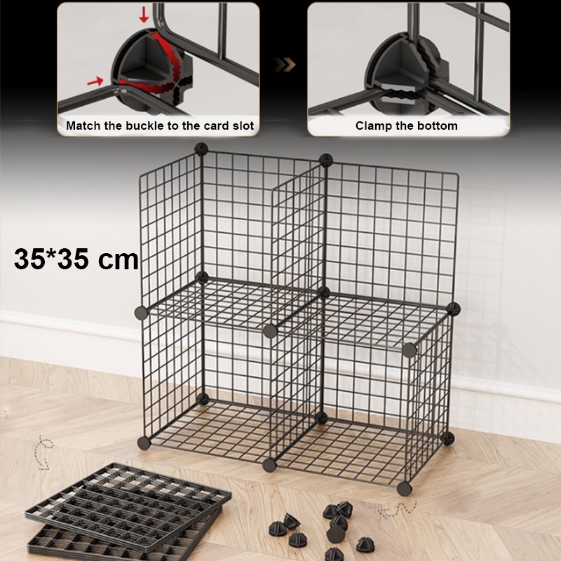 Kaikki DIY Kandang Hewan Peliharaan / Kandang Kucing / Kandang Anjing  Pagar Besi/ pagar hewan peliharaan-4