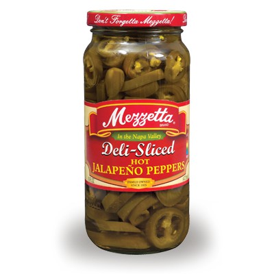 

Mezzetta Deli-Sliced Hot Jalapeno Peppers Acar Cabai Hijau Potong Condiment