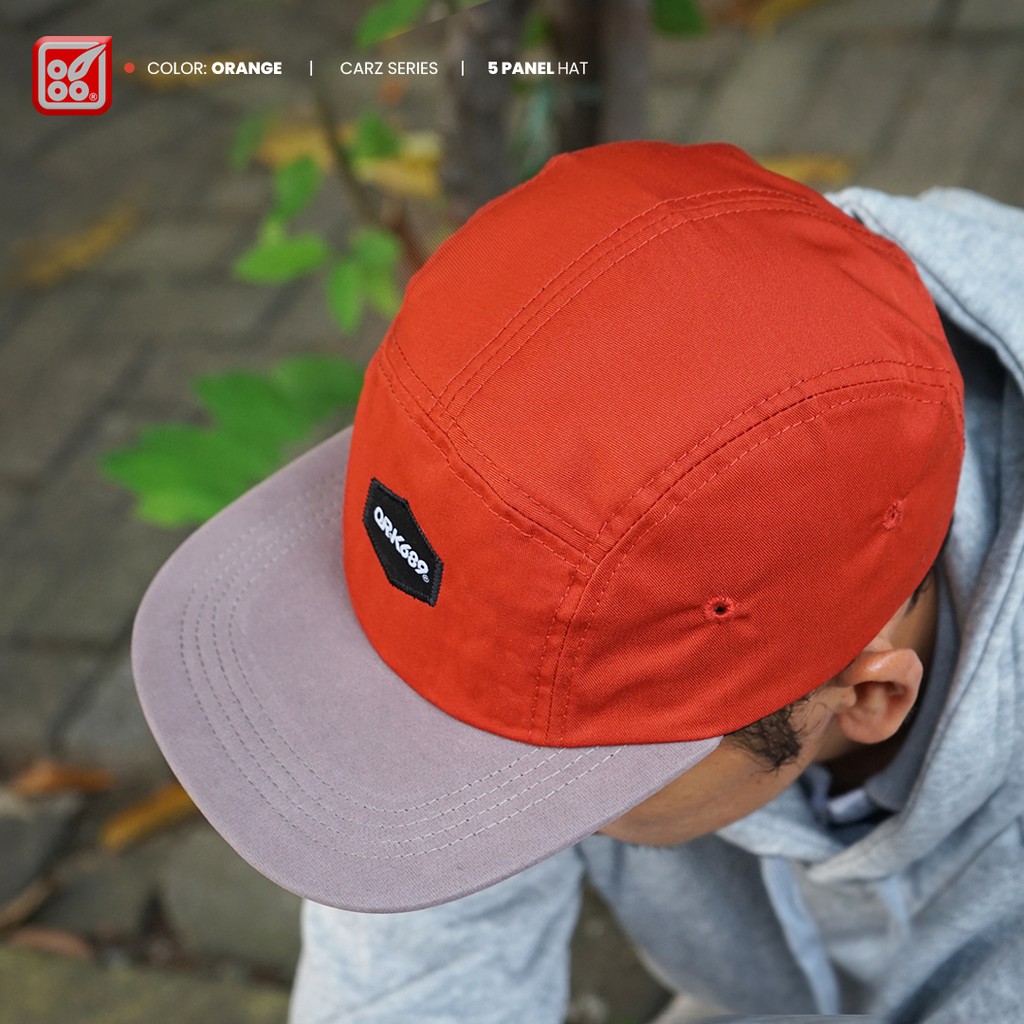 Topi pria  Five Panel Distro  Baseball polo cap ORK689 Original  Carz Teracotta