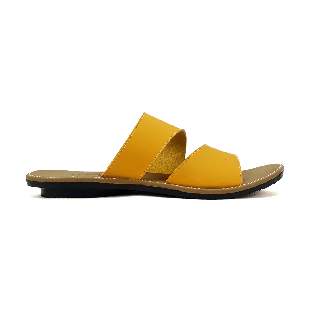 Sandal Kulit Wanita Sandal Slide Wanita Sol Karet Anti Licin Look Up Sandal Kekinian Termurah Lookup - LENKA