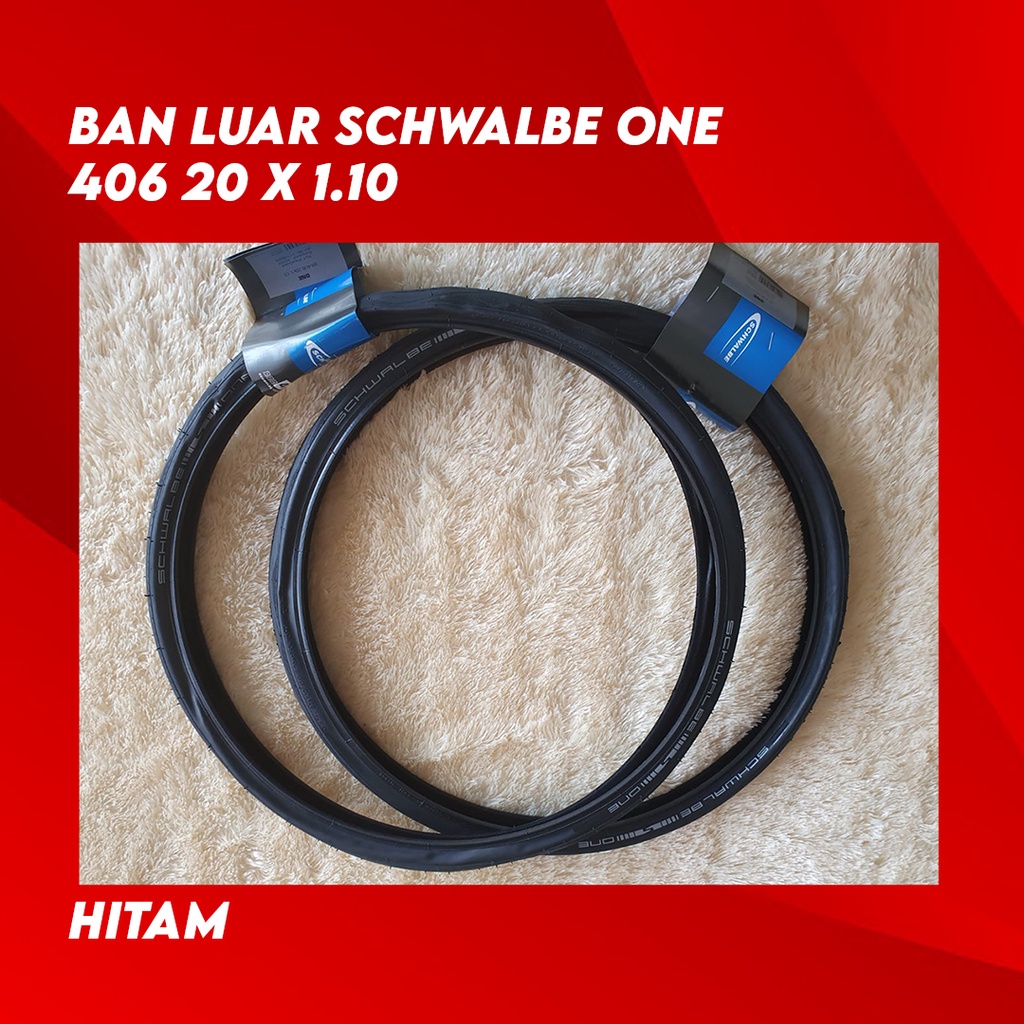 BAN LUAR SCHWALBE ONE 20 X 1.1 406 Hitam Ban Seli FNHON Pacific Blast Giant Storm Gust Monsoon Black