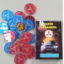 BIJI KARAMBOL MIKA SUPER - LUSINAN - ISI 12PCS CAMPUR MEREK GROSIR