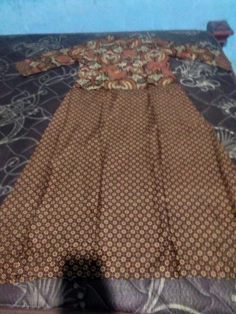 Gamis Peplum Sogan Gamis Batik Pekalongan Gamis Batik Katun