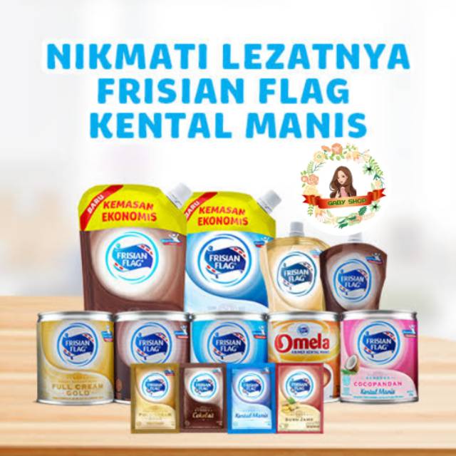 

SUSU BENDERA/FRISIAN FLAG KALENG COKLAT/PUTIH/GOLD/OMELA/COCOPANDAN