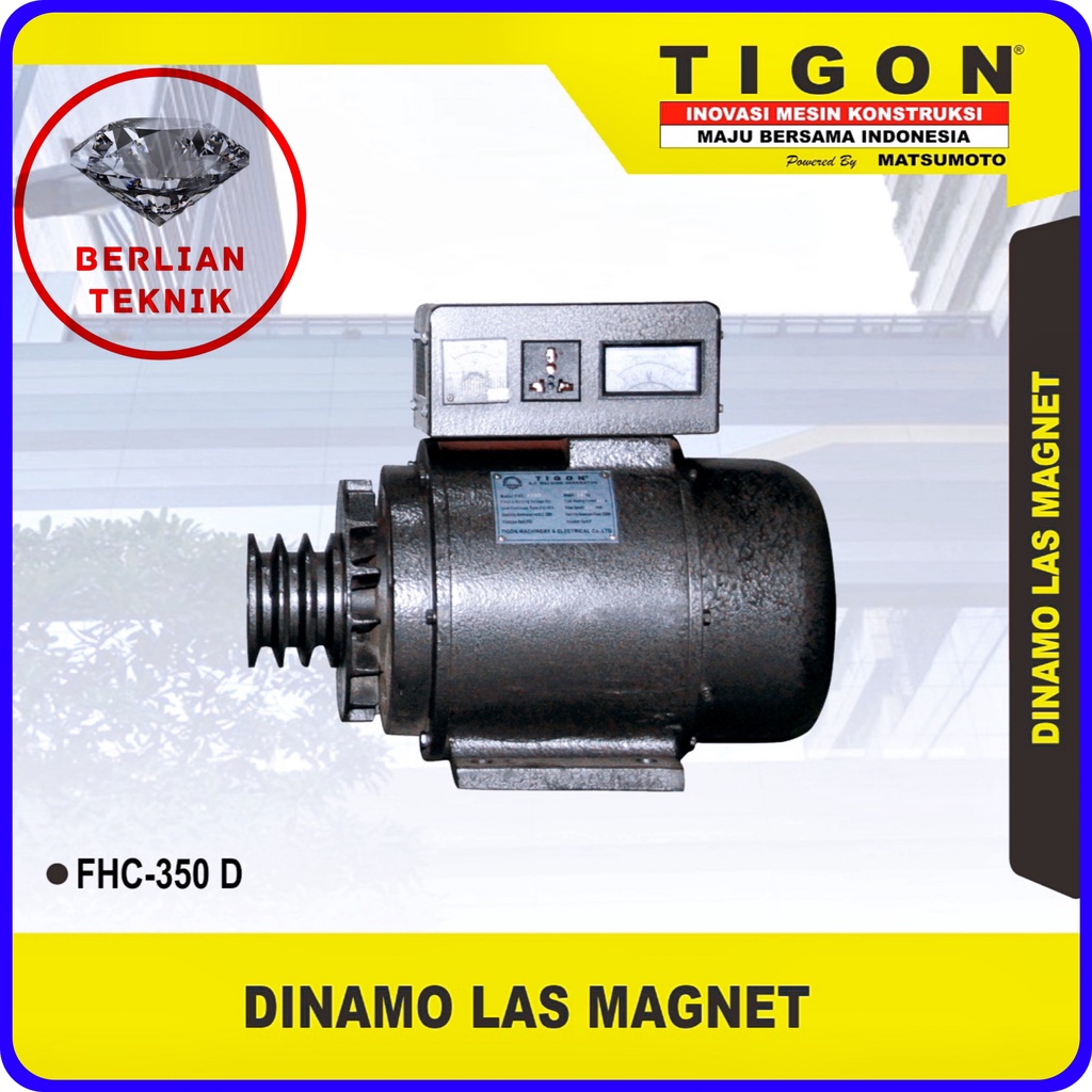 Dinamo Las Magnet Tigon AC DC FHC 350 D Welder Generator