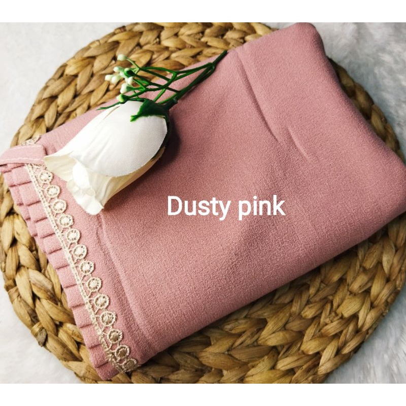 BERGO MARYAM KCB-LIPIT RENDA/AL'FADANI HIJAB-Dusty pink