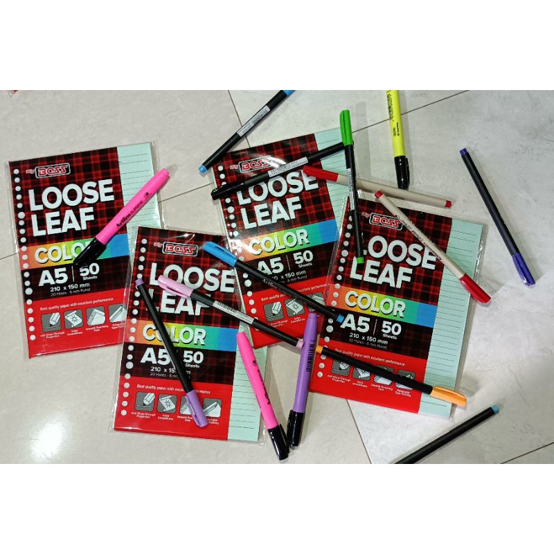 

LOOSE LEAF BIG BOSS WARNA A5 ISI 50 LEMBAR