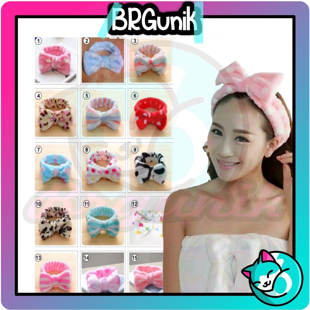 BRGUNIK Bando Pita Warna / HeadBand Warna / Hiasan Rambut / Aksesoris Rambut R027