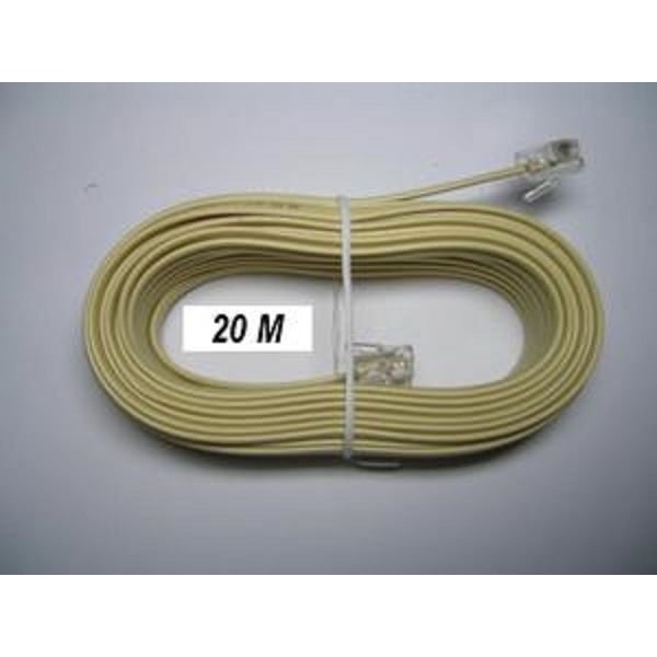 Kabel LINE Telpon 20 Meter + Jack RJ 11