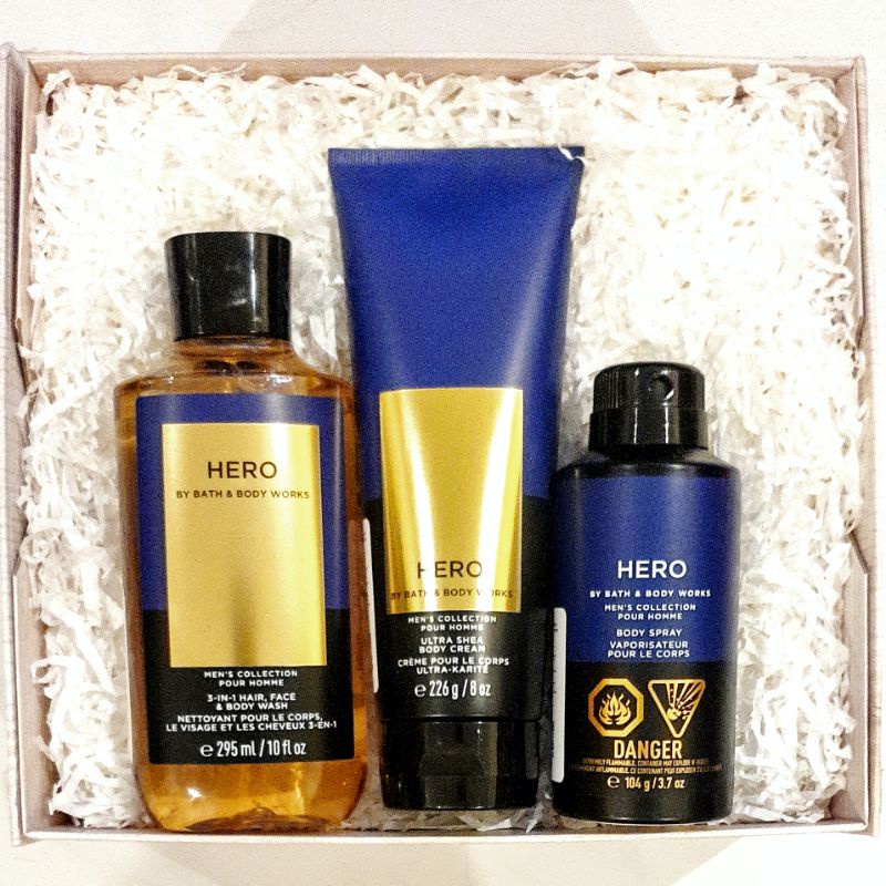 BBW MEN HERO GIFT SET PAKET BATH &amp; BODY WORKS