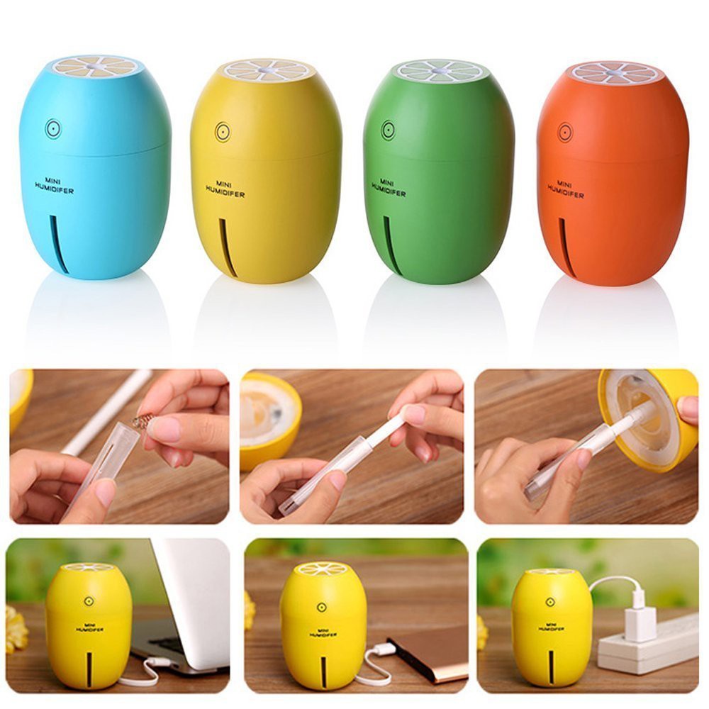 USB Lemon Humidifier with LED Light - 180ML