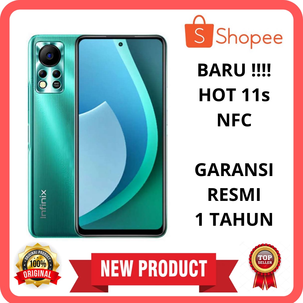 Infinix Hot 11s NFC 4/64 GB Garansi Resmi | Hp Gaming Spek Dewa Harga Murah