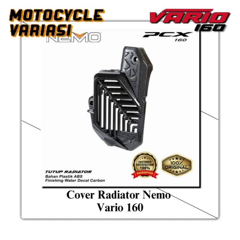 COVER TUTUP RADIATOR CARBON HONDA NEW VARIO 160 NEMO