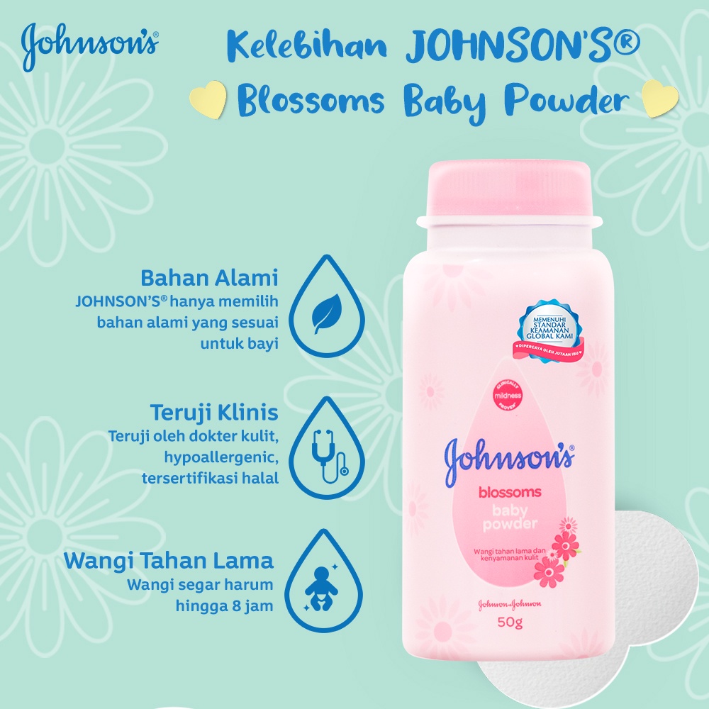 JOHNSON'S Blossoms Baby Powder - Bedak Bayi 50gr