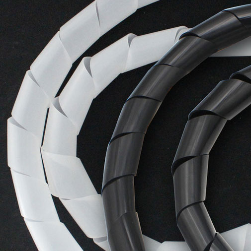HUXUAN Spiral Pembungkus Kabel Listrik Selang Ukuran 6MM x 14M - HITAM