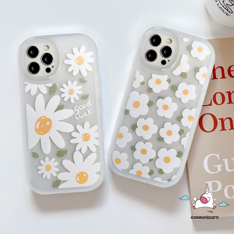 Flower Case Samsung A04s A13 A04 A31 A52S A03S A30S A12 A22 A21s M21S A33 M23 A03 A72 A32 A20S A50 A23 A73 5G S20FE S21FE A10s A51 A52 A53 A1 A02s Soft Tpu Fresh Daisy Tutup Belakang