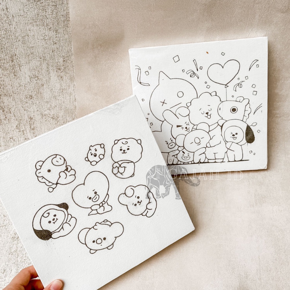 Kado Ulang Tahun BTS BT21 Paket Alat Lukis Komplit