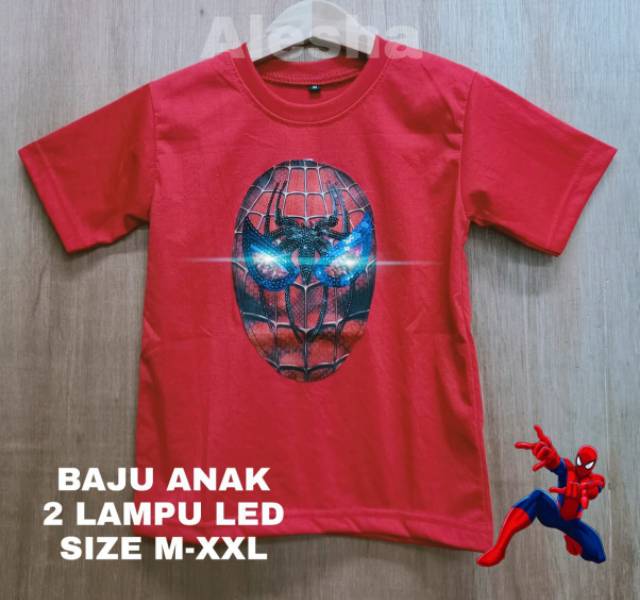 Kaos anak superhero LED