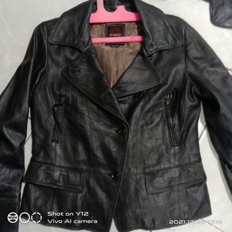 jaket kulit wanita asli kulit domba