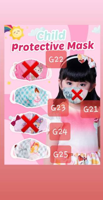 Masker Kain CUTE for KIDS ( GIRLS Series )