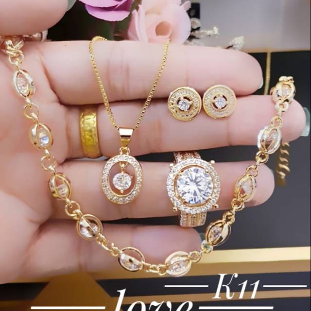 Xuping set perhiasan lapis emas 24k 1811