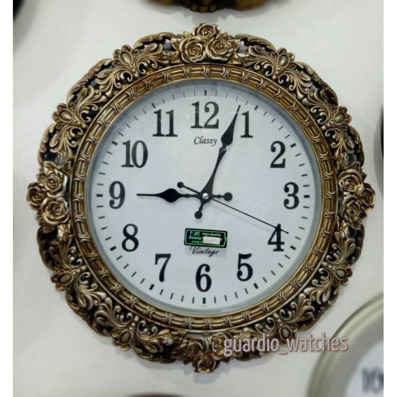 Jam dinding sweep mewah Classy Vintage original