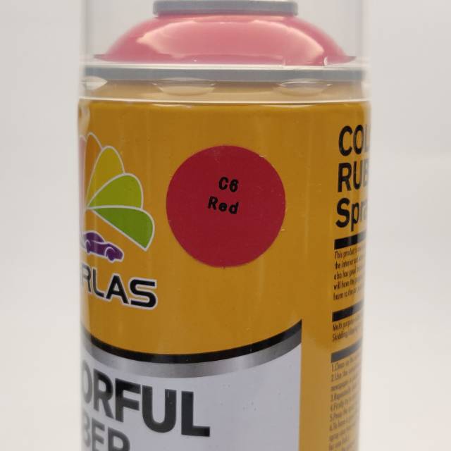 CARLAS RUBBER PAINT RED C6 DOFF CAT KARET CAT SEMPROT PYLOX 400ml
