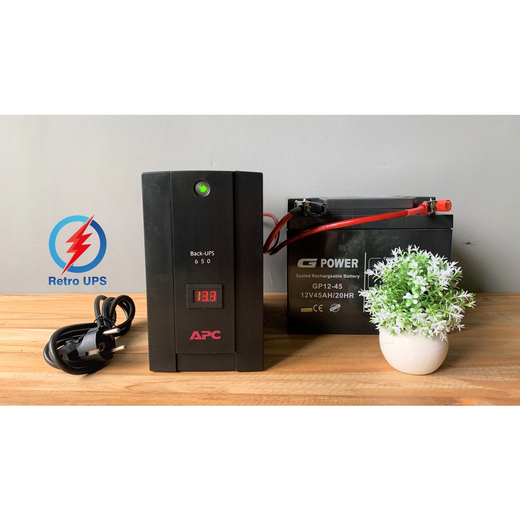 Ups Modif AKI External APC Back-UPS 650VA 12Volt  Garansi 2 Bulan